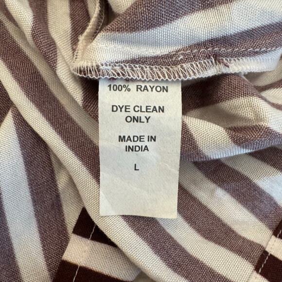 Jen's Pirate Booty Striped Open Back Maxi Dress Large - Picture 5 of 10